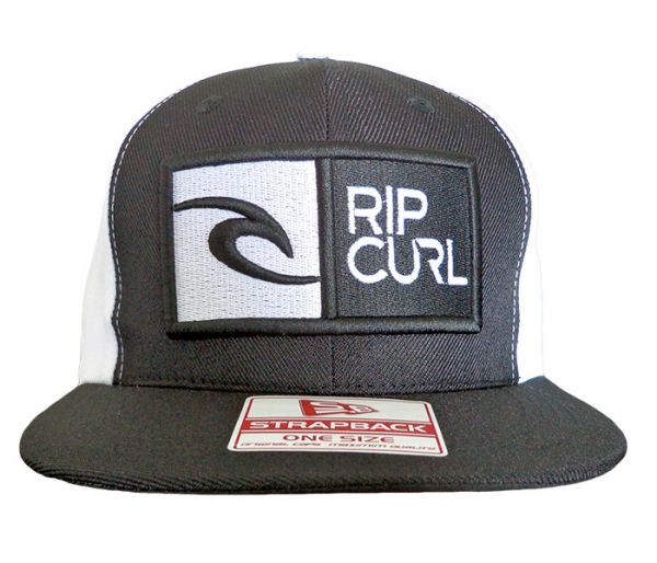 Boné Aba Reta Rip Curl Preto e Branco 90