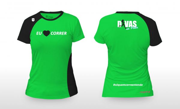 Blusa Feminina Baby Look "Eu Amo Correr"