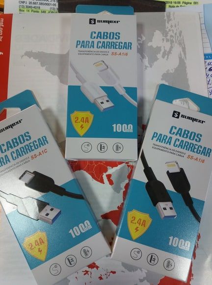 Cabos p/ carregadores de celular 2.4 A - Sumexr
