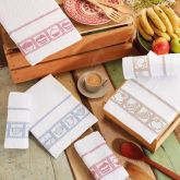 Jogo Pano de Copa Jacquard 6Pcs 50x70 Sortidos Dianneli