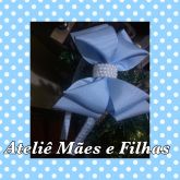 Arco mil faces azul bebê com pérola