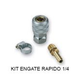 Kit de Engate Rápido, Espigão e Abraçadeira para Compressore