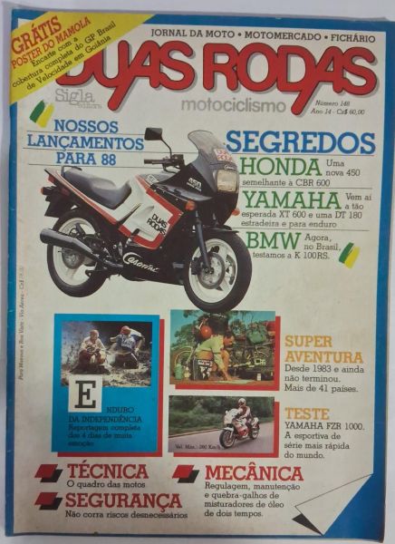 Duas Rodas Motociclismo 148 Sigla 1987 Honda CBC 450 BMW no Brasil