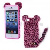 CASE ONCINHA RABITO ROSA PARA IPHONE 4 E 4S