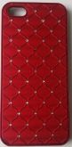 CASE LUXO VERMELHA CRAVEJADA COM STRASS IPHONE 5 E 5S