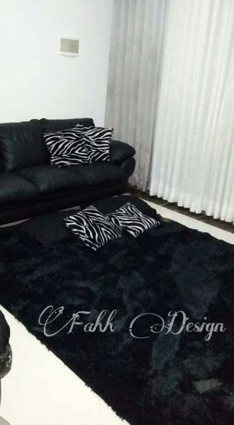 Tapete felpudo Preto