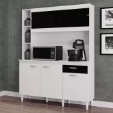 A883.Kit Cozinha Duda 140 5P1G Branco.Preto Poquema