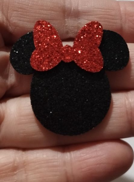 Minnie Grande Laço Vermelho (36 Adesivos)