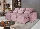 Estofado Retr Recl Ouro Preto 260 3x70 Rose Inca 14 Idealle