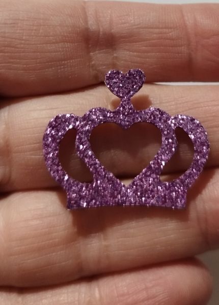 Coroa Princesa Lilás (72 Adesivos)