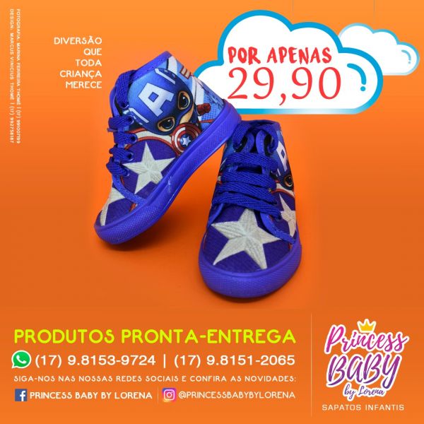 Tênis Baby Botinha Capitão América