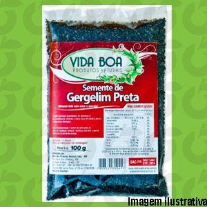 Semente de Gergelim Preto 100 Gramas Vida Boa