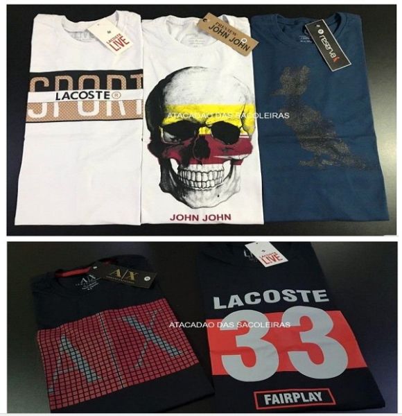 10 PEÇAS - CAMISETAS MALHA PREMIUM 100% ALGODÃO