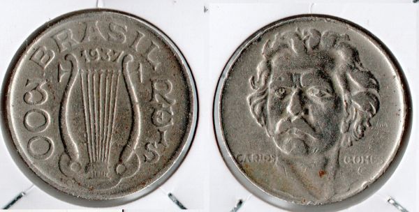 V147-3 - 300 Réis 1937 - Tiragem 4.507,000