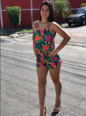 Macaquinho Feminino Moda  Praia Tucano Florido