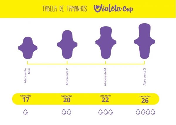 Absorvente Violeta Cup MINI (PP) - Flamingos