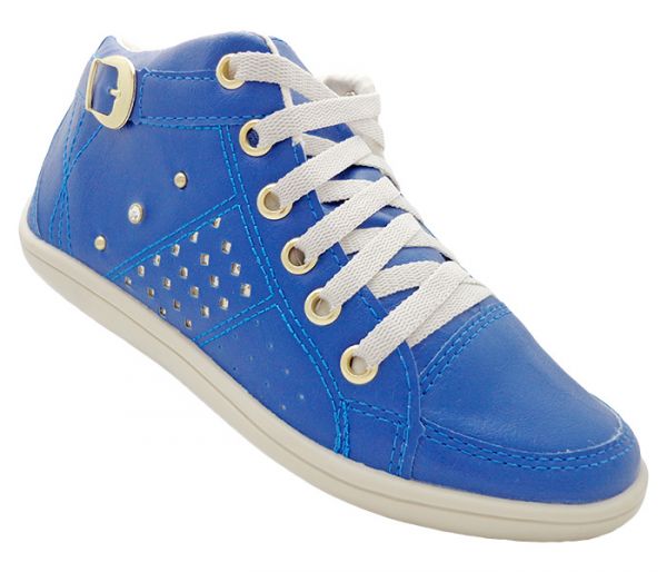 Bota Feminina Cano Médio Calvin Klein Azul MOD:13203