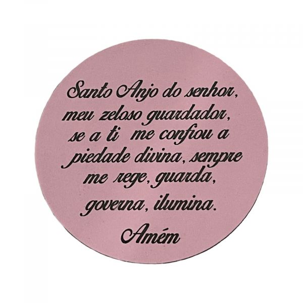 CÓD-RE31 ESFERA SANTO ANJO 10X10 MDF ROSA