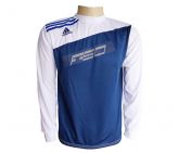 Camisa Adidas Dri Fit Manga Longa Azul e Branca