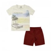 Conjunto Infantil Car Beach Off White