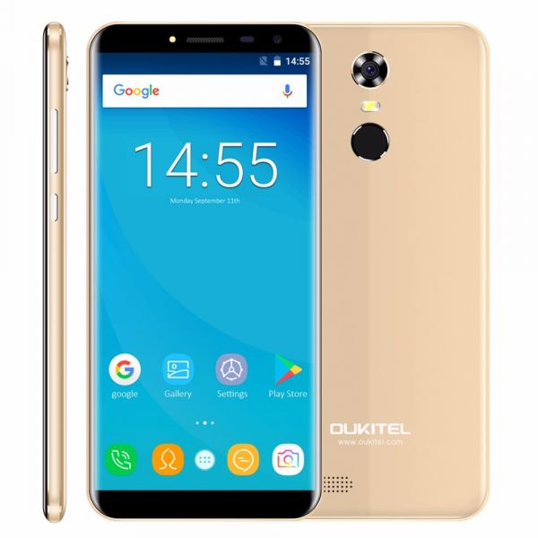 Oukitel Aspect Ratio 18:9 Telemóvel 5.5 "HD Quad Core 1.3 GHZ 2 GB/16 GB ROM Android 7.0 13MP !