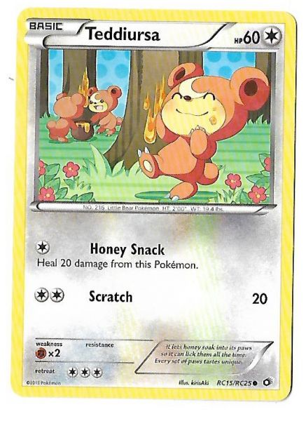 Pokemon Teddiursa Starfoil Legendary Treasures Radiant Collection