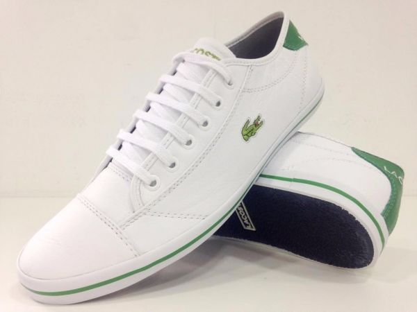 sapatenis lacoste branco e verde