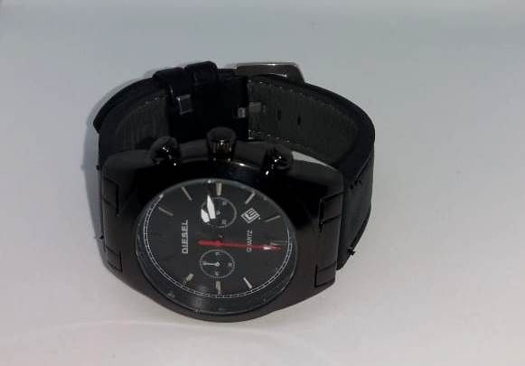 Relógio Diesel - Social,Esporte Fino - Pulseira de Couro Preto