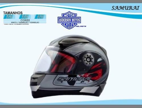 Capacete Men's Tamanho 56 - Samurai