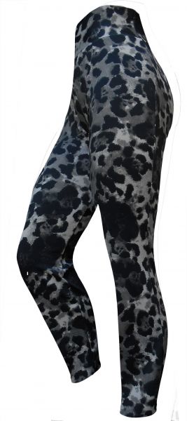 legging plus size preta e animal print(60/62),cintura alta, tecido suplex 360
