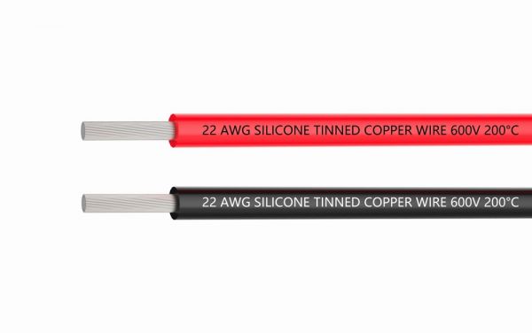 50cm Fio AWG 22 (Preto & Vermelho)