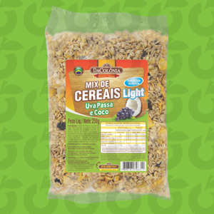 Mix Cereais Light Uva Passa e Coco 250 gramas Dacolônia