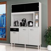 A882.Kit Cozinha Duda 120 5P1G Branco.Preto Poquema