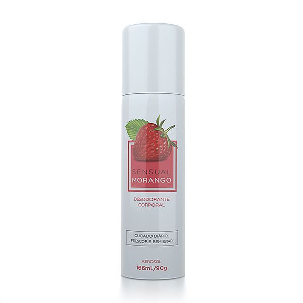 Desodorante Íntimo Corporal Aerossol Morango - 166ml/90g