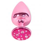 PLUG ANAL M EM METAL COM PEDRA CRAVEJADA EM STRASS HARD