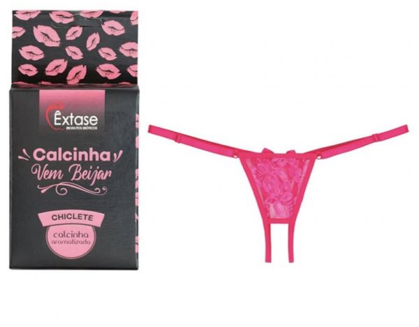 CALCINHA VEM BEIJAR PERFUMADA AROMA CHICLETE