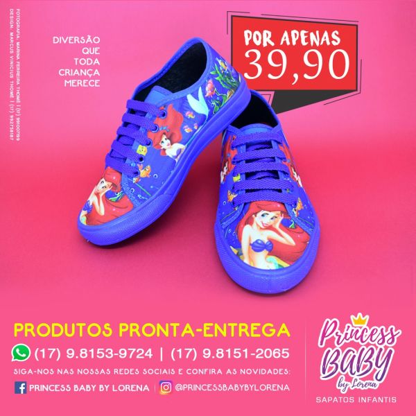 Tênis infantil Pequena Sereia