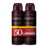 Malbec aerossol desodorante antitranspirante - 2x125ml