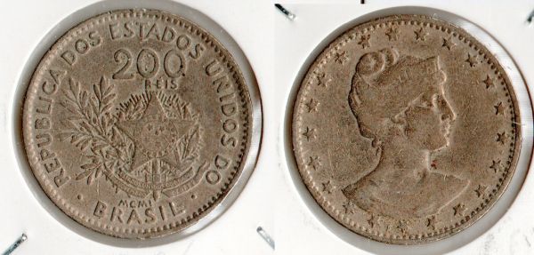 V055-1 - 200 Réis MCMI  1901 -