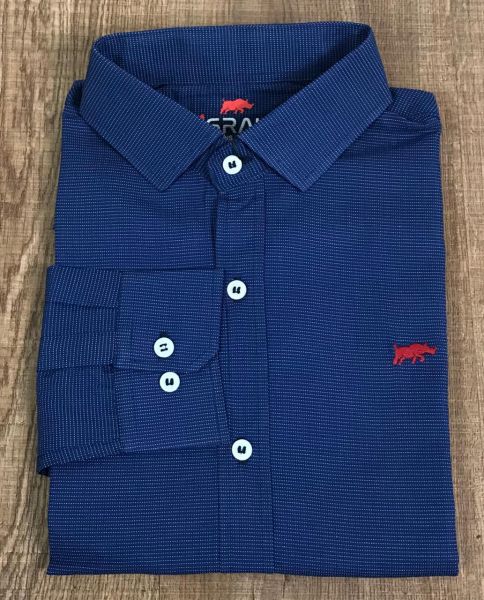 Camisa Manga Longa - DGraud Azul marinho      Marca: D'Graud     REF. DS89