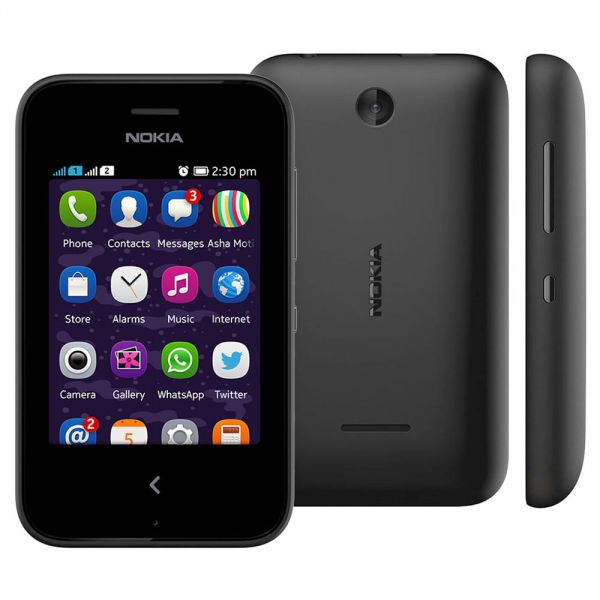 Nokia Asha 230 Preto com Dual Chip, Câmera 1,3MP, Bluetooth, Rádio FM, MP3 e Fone de Ouvido