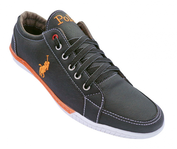Sapatênis Polo Ralph Lauren Preto e Laranja