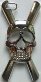 CASE CAVEIRA CROMADA PARA IPHONE 5 E 5S