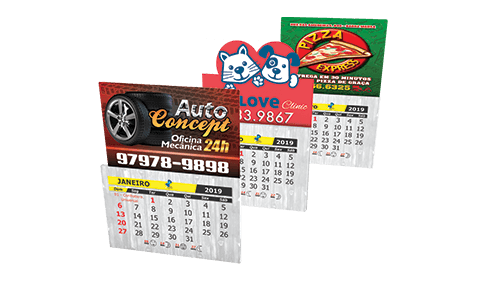 Ímã de Geladeira com Calendário