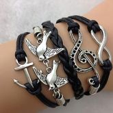 Pulseira Artesanal, em Couro, Frete Gátis.