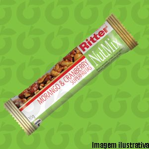 Barra Nutmix Sementes de Morango e Cranberry 30 Gramas Ritter Cx 12