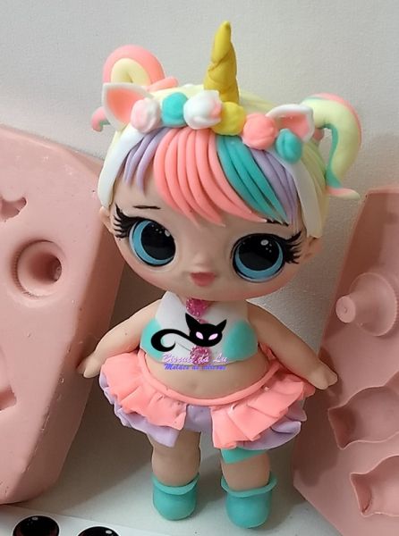 Kit Boneca Lol 13cm Com Olhos Resinados
