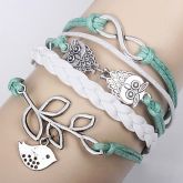 Pulseira Artesanal, em Couro, Frete Gátis.