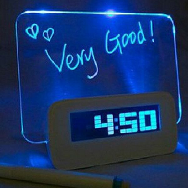 Mensagem digital relógio quadro temperatura  alarme CJD0005