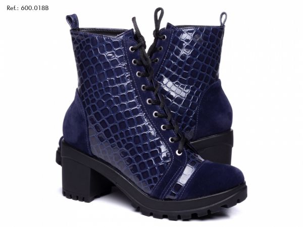 1-Ankle Boot com meia pata feminina roqueira- bota cano curto salto TORRICELLA